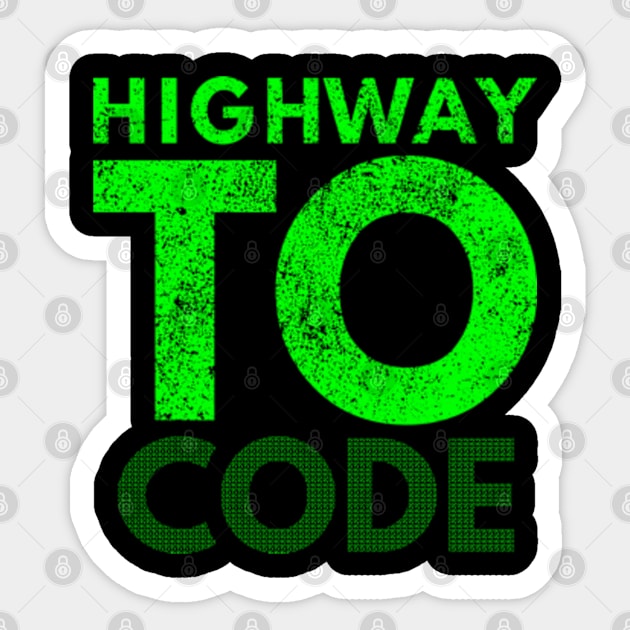 Highway To Code Sticker by Worldengine